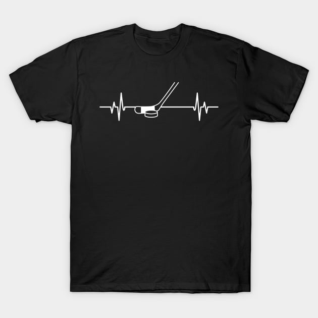 Ice Hockey heartbeat - Cool Funny Ice Hockey Lover Gift T-Shirt by DnB